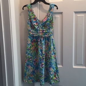 Lilly Pulitzer A line cinched waist cotton dress